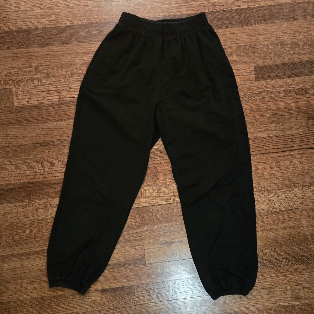 Black Cotton Jogger Sweatpants Women Men Size S, 23-30, Athletic Acticewear